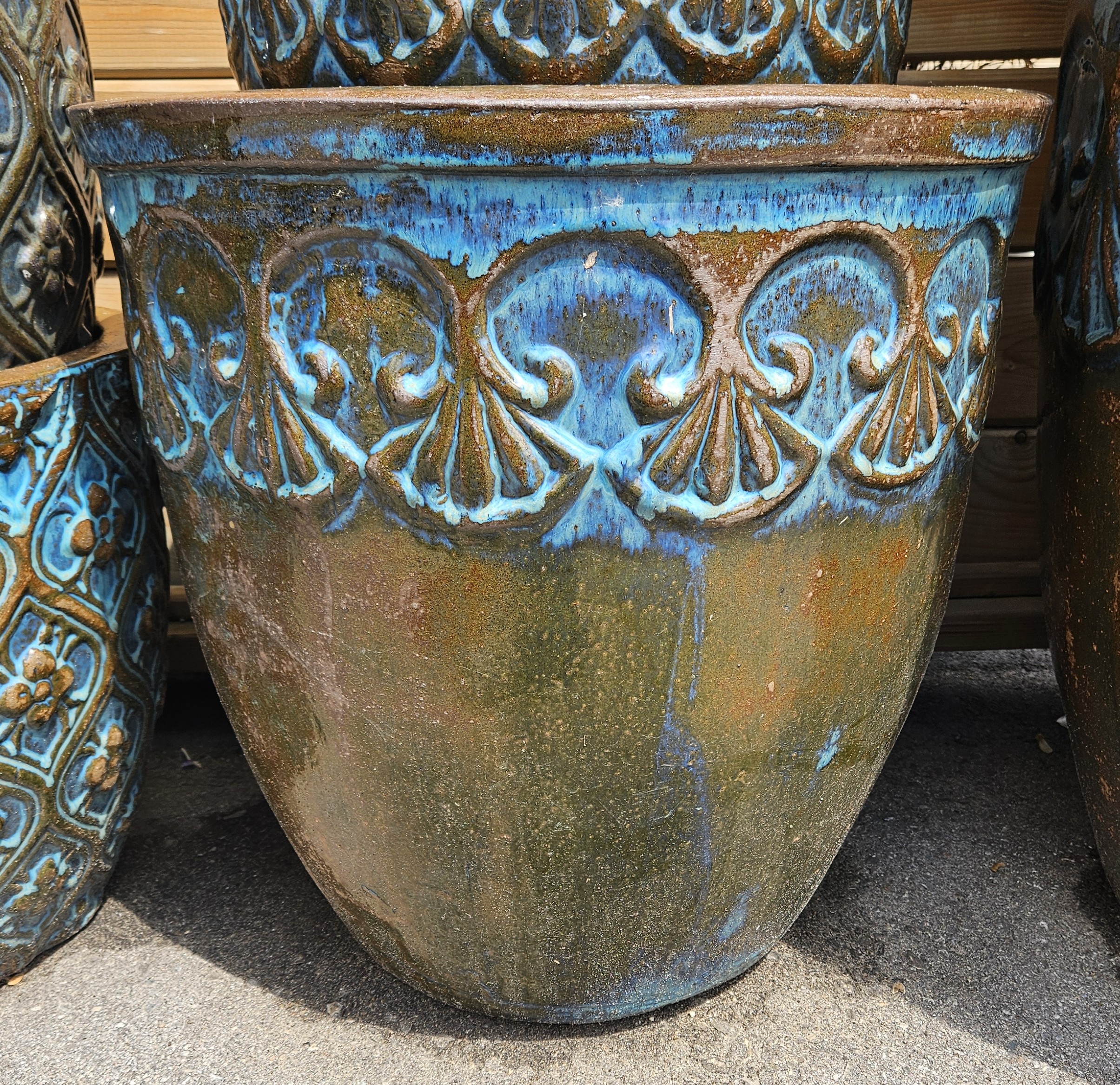 Blue Crest Planter (Large Size)
